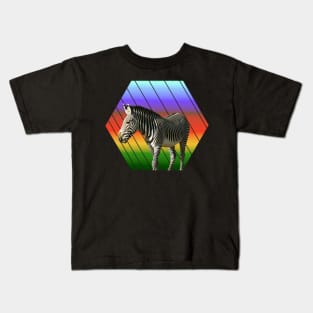 Zebra - Hexagram - Kenya / Africa Kids T-Shirt